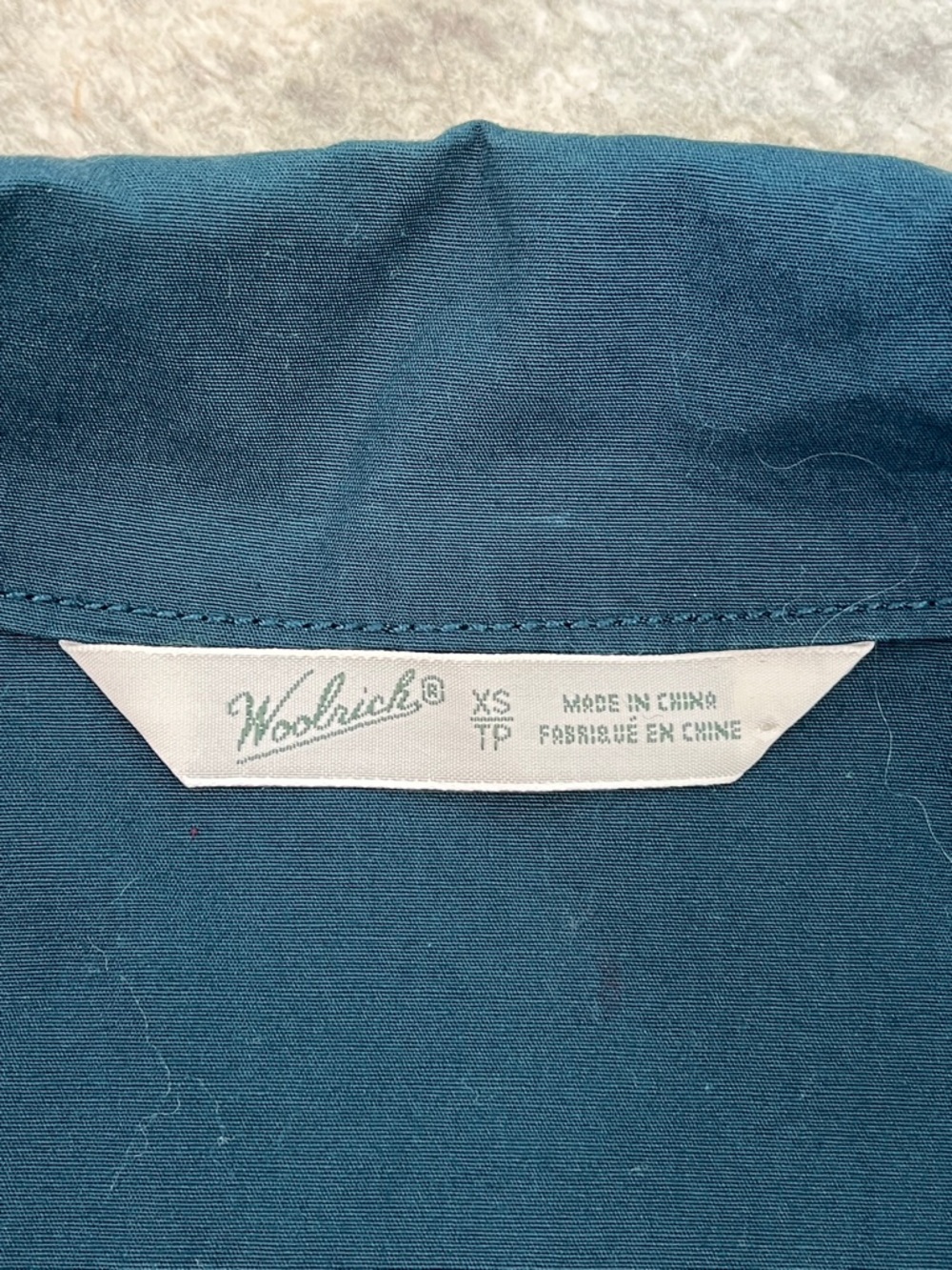WOOLRICH SHIRT JACKET LIGHTWEIGHT DARK TEAL UTILITY BUTTON UP SZ XS - Picture 7 of 12